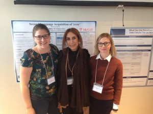 Liz, Sepideh, and recent McGill post-doc Meg Grant at Psychoshorts